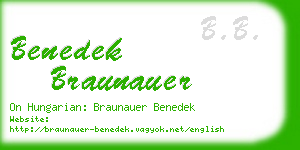 benedek braunauer business card